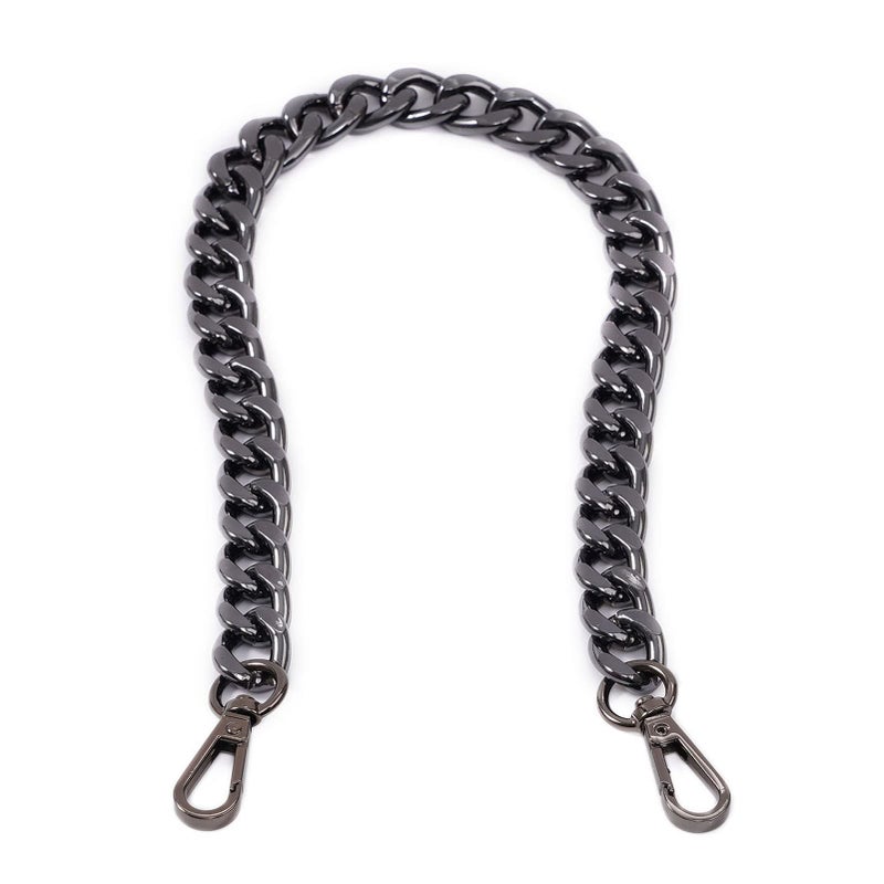 Xiazw Medium Size Fabulous Metal Shoulder Crossbody Purse Strap Replacement Bag Chain Accessories (18  Black) - Image 1